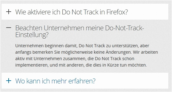 FAQ bei Firefox