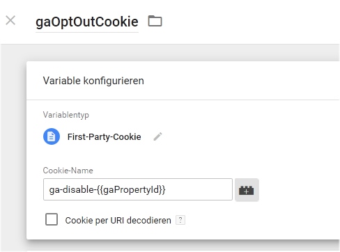 Out-Out-Cookie im GTM auslesen